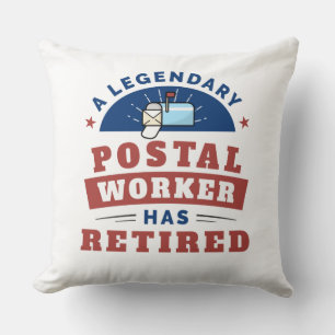 Mailman Pension Pensionär Postal Worker Kudde
