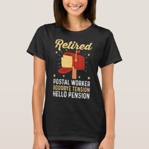 Mailman Pension Retrött postal Worker Farväl T Shirt