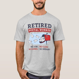 Mailman Pension Retrött Postal Worker T Shirt