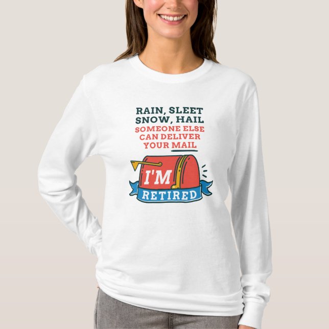 Mailman Pension Retrött Postal Worker T Shirt (Framsida)