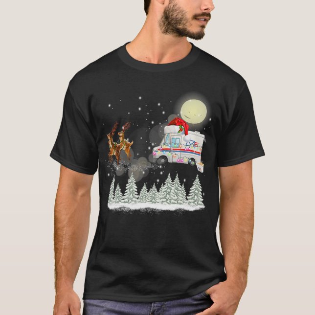 Mailman Postal Truck Mail Carrier Xmas Funny Chris T Shirt (Framsida)