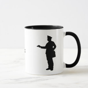 Mailman Silhouette Personlig Namn Mugg