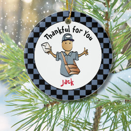 Mailman Tack Gift - Postal Worker Keepsak Julgransprydnad Keramik