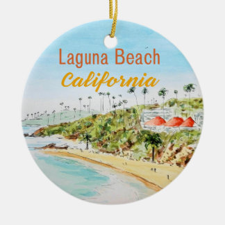 Main Beach Laguna Beach California Julgransprydnad Keramik
