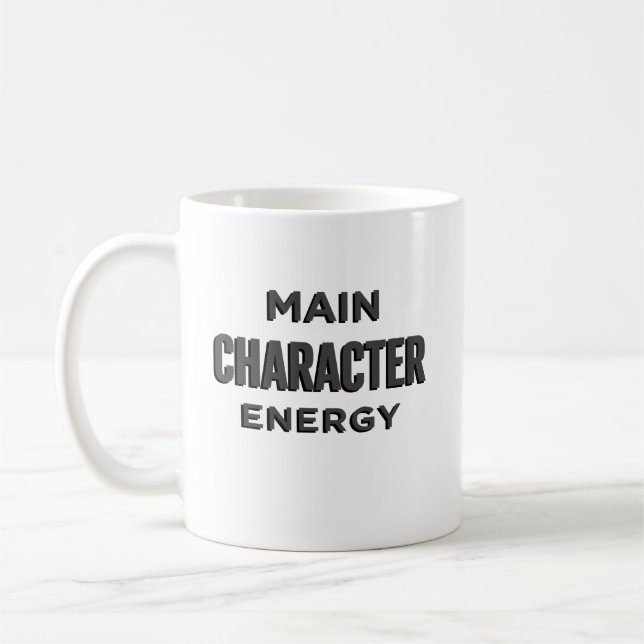 Main Character Energy – Trendy Confidence Coffee Kaffemugg (Vänster)
