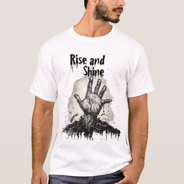 Main de Zombie Émergeant du Sol 🧟‍♂️💀 T Shirt (Framsida)