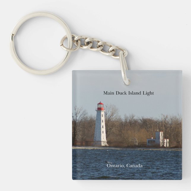 Main Duck Island Light akrylnyckelring (Framsidan)
