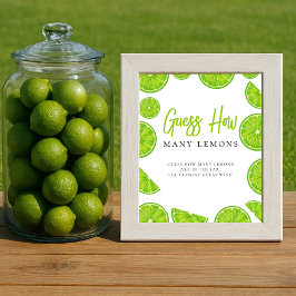 Main Squeeze Bridal Shower Hur många citroner skyl Poster