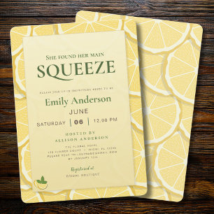 Main Squeeze Bridal Shower Lemon Italien Amalfi Inbjudningar