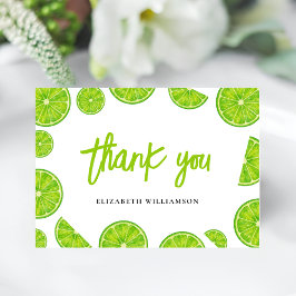 Main Squeeze Bridal Shower Thank you Card Tack Kort