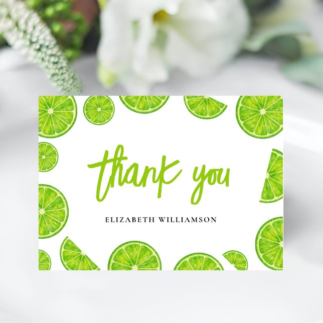 Main Squeeze Bridal Shower Thank you Card Tack Kort (Skapare uppladdad)