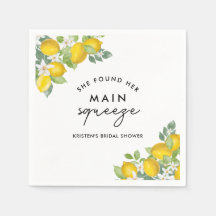 Main Squeeze Citron Bröllopsdusch Servetter