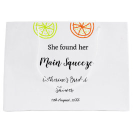 Main Squeeze citron citrus bröllopsdusch ange namn