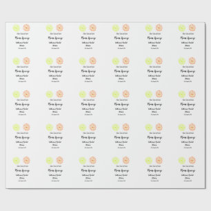 Main Squeeze citron citrus bröllopsdusch ange namn Presentpapper