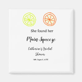 Main Squeeze citron citrus bröllopsfest skriv in n Magnet