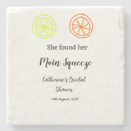 Main Squeeze citron citrus bröllopsfest skriv in n Stenunderlägg