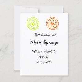 Main Squeeze citron citrus bröllopsfest skriv in n Vykort