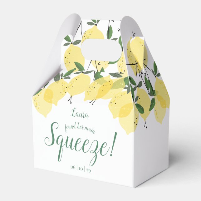 Main Squeeze Citroner Bröllopsdusch  Presentaskar (Framsidan Sidan)