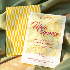Main Squeeze Citrus Bridal Shower Lemon Bright Inbjudningar