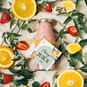 Main Squeeze Citrus Bröllopsdusch Etikett Juice