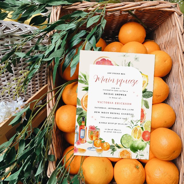 Main Squeeze Citrus Bröllopsdusch Inbjudan (Skapare uppladdad)