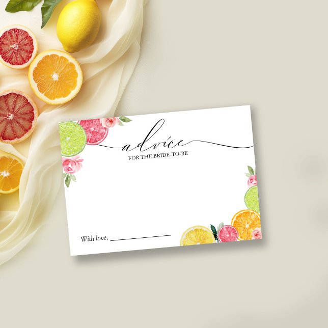 Main Squeeze Citrus Bröllopsdusch Rådkort Inbjudningar (Skapare uppladdad)