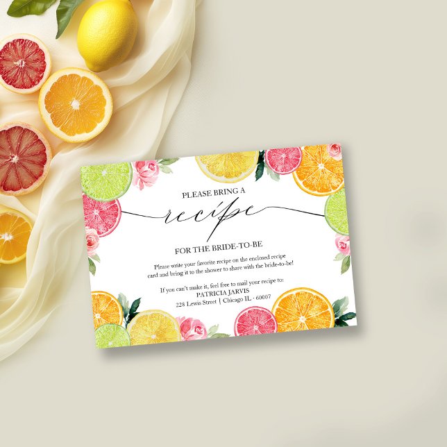 Main Squeeze Citrus Bröllopsdusch Receptförfrågan Inbjudningar (Skapare uppladdad)