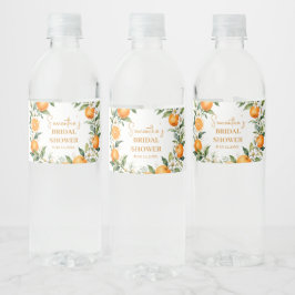 Main Squeeze Citrus Orange Bröllopsdusch Vattenflaskor Etikett