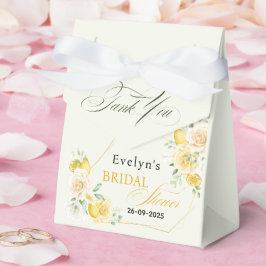 Main Squeeze Elegant Citron Blommig Bröllopsdusch  Presentaskar