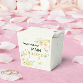 Main Squeeze Elegant Citron Blommig Bröllopsdusch Presentaskar