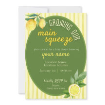 Main Squeeze Lemon Baby Shower Inbjudan