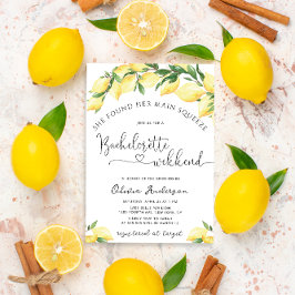 Main Squeeze Lemon Bachelorette Helg inbjudan