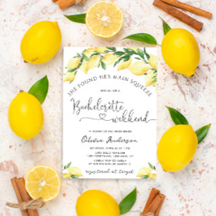 Main Squeeze Lemon Bachelorette Helg inbjudan