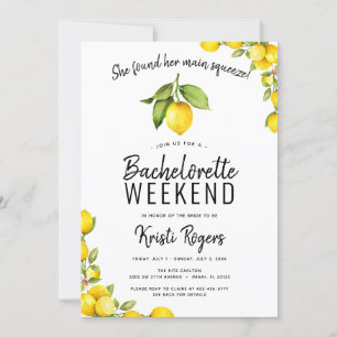 Main Squeeze Lemon Bachelorette Helg Itinerary Inbjudningar