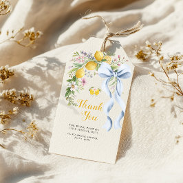 Main Squeeze Lemon Bridal Shower Thank You Presentetikett