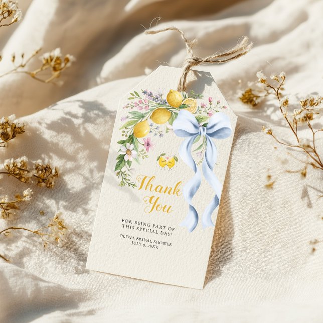 Main Squeeze Lemon Bridal Shower Thank You Presentetikett (Skapare uppladdad)