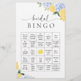Main Squeeze Lemon Bröllop Bingo Spel Brevpapper