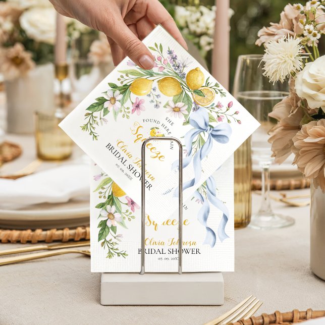 Main Squeeze Lemon Citrus Bridal Shower Pappersservett (Skapare uppladdad)