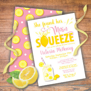 Main Squeeze Lemon Inbjudningskort för möhippan