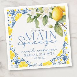 Main Squeeze Lemon Medelhavsbröllopsdusch Pappersservett