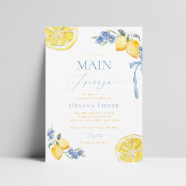 Main Squeeze Lemons Blue Italy Möhippa Inbjudningar
