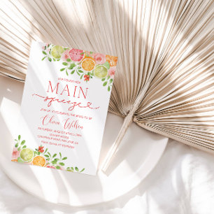 "Main Squeeze" Möhippa- Citrus sommar Party Inbjudningar