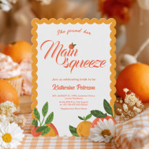 Main Squeeze orange bröllopsdusch Bright