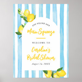 Main Squeeze Sommar Citron Bröllopsfest Välkomstsk Poster