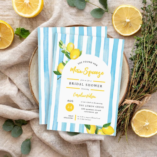 Main Squeeze Summer Lemon Möhippa Inbjudningar (Skapare uppladdad)