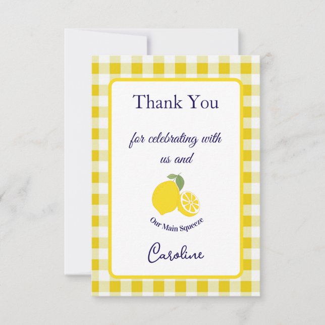 Main Squeeze Thank You Card Kids Birthday Tack Kort (Framsida)