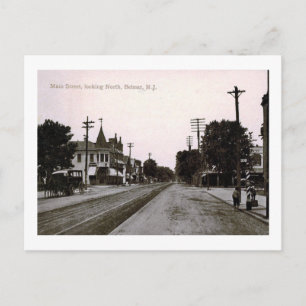 Main St., Belmar, New jersey Vintage Vykort