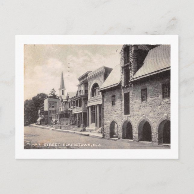 Main St., Blairstown, New jersey Vintage Vykort (Framsida)