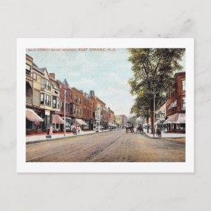 Main St., East Orange, New Jersey Vintage Vykort