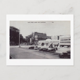 Main St., Keene, New Hampshire Årgammal Vykort